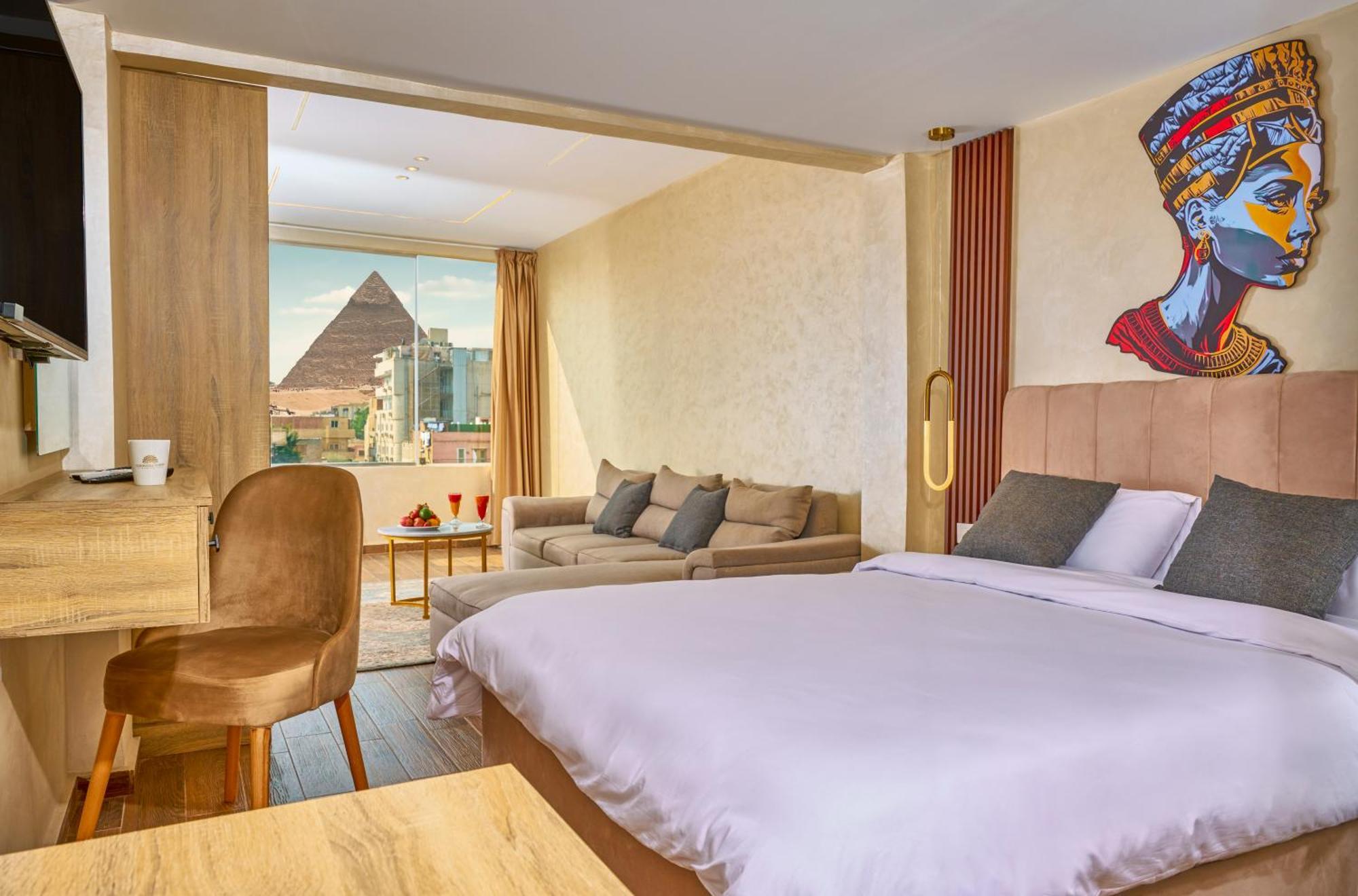 Cleopatra Tower Pyramid View Hotel Kafret el-Gabal Kültér fotó